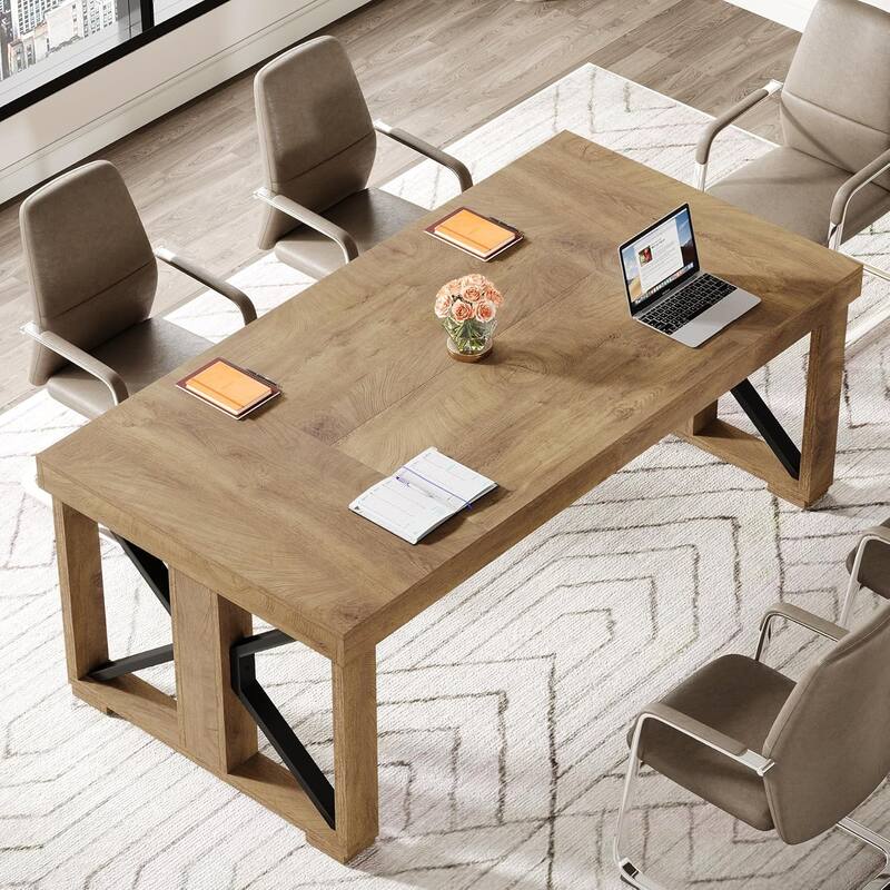 70.8-Inch Rectangle Conference Table Meeting Table for 6-8 People