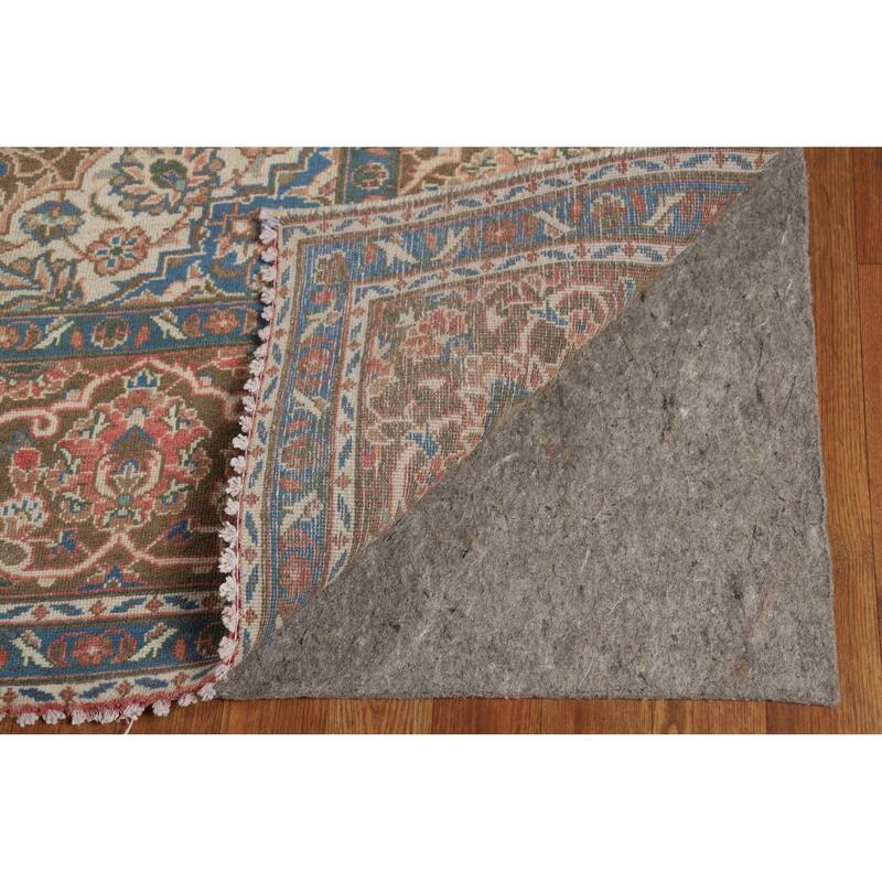Traditional Kashan Persian Vintage Area Rug Hand-Knotted Wool Carpet - 8'1" x 11'5"