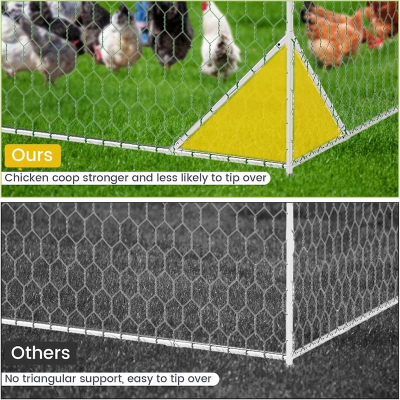 Large Metal Chicken Coop Walk-in Poultry Cage