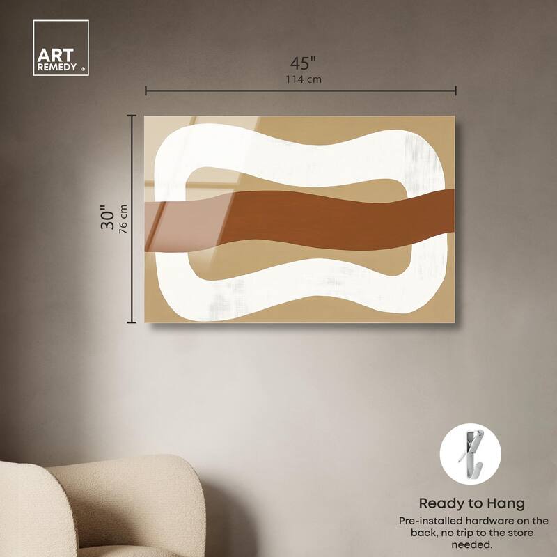 Minimal Wavy I Acrylic by Art Remedy, Ready to Hang