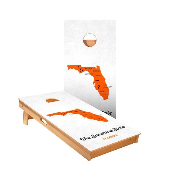slide 2 of 5, Sunshine State Cornhole Boards NO Bags - Add Board Lights