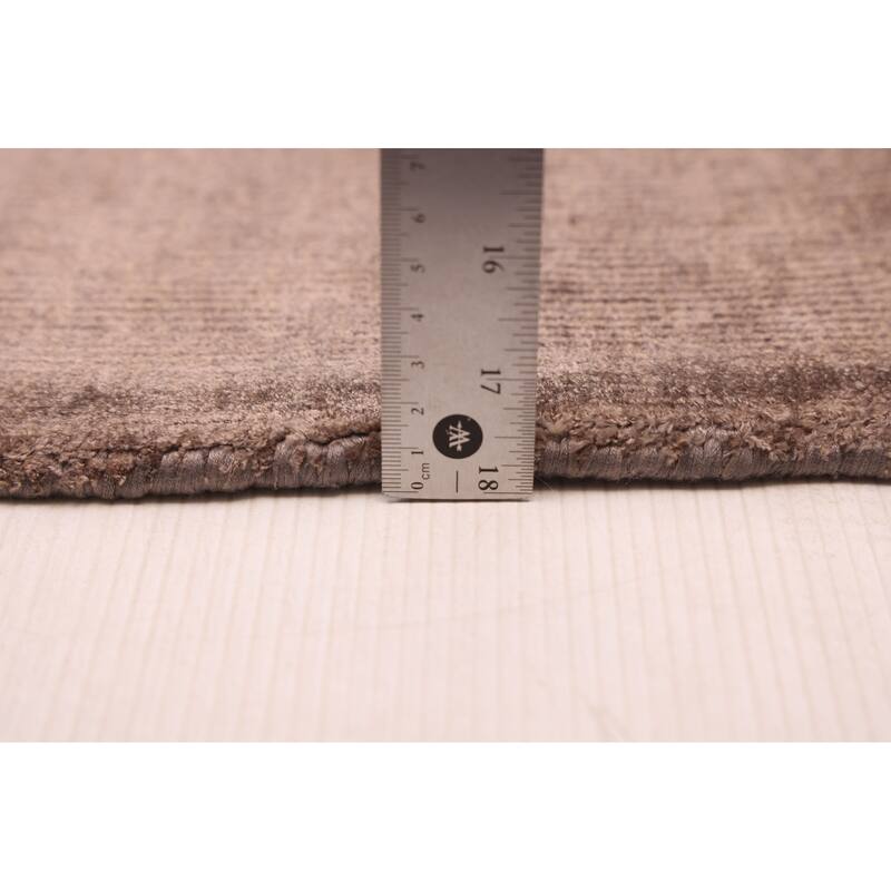 ECARPETGALLERY Hand Loomed Loreto Brown Viscose Rug - 5'1 x 7'5