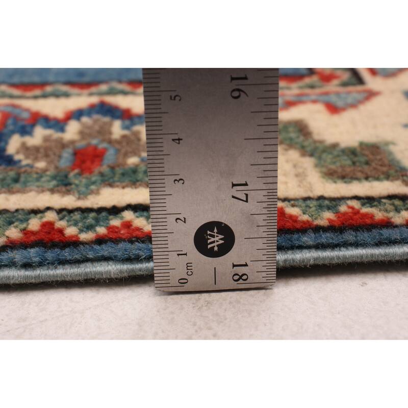 ECARPETGALLERY Hand-knotted Uzbek Ghazni Blue Wool Rug - 2'8 x 9'8