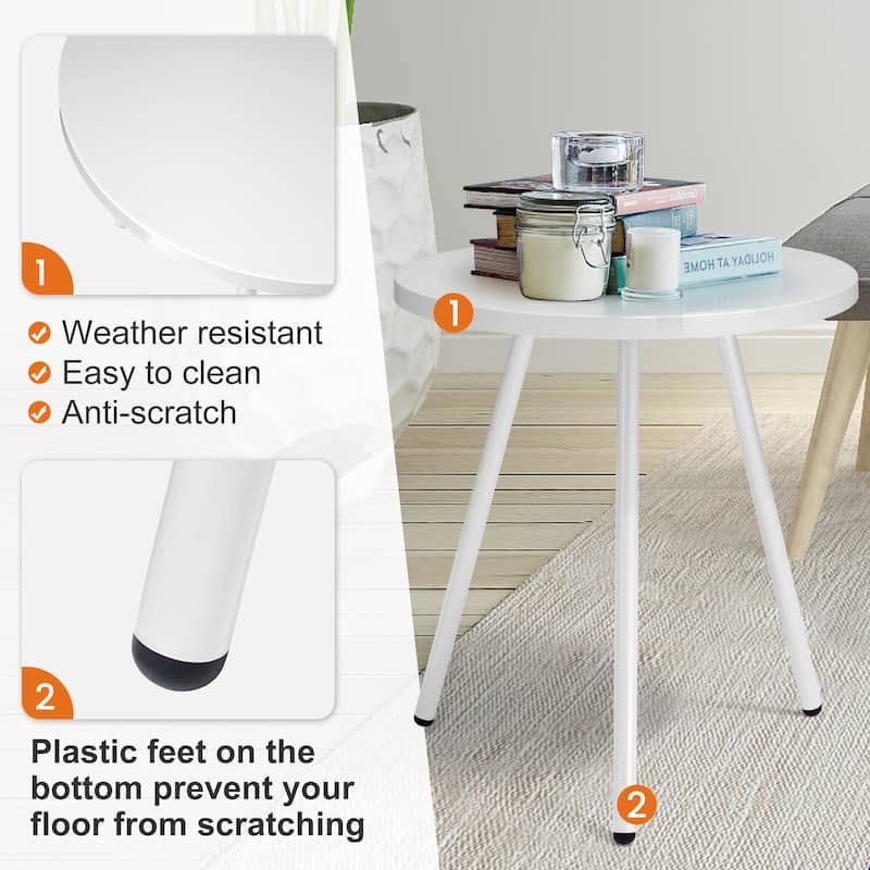 Crestlive Products Outdoor L-Shaped Patio Bar Table Pub Table Dining Table