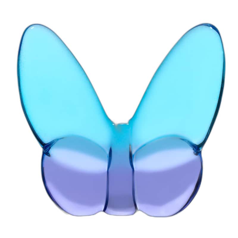HomeRoots 3" Blue and Purple Crystal Butterfly Figurine Tabletop Sculpture