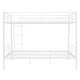 preview thumbnail 7 of 9, Metal Full XL Over Queen Bunk Beds for Adults, Heavy-Duty Metal Bunk Bed with Ladders, Can be Divided Into Two Beds, White