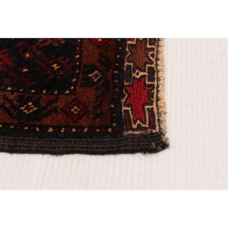 Teimani Black, Brown Rug 3'11" x 6'4" - 3'11 x 6'4