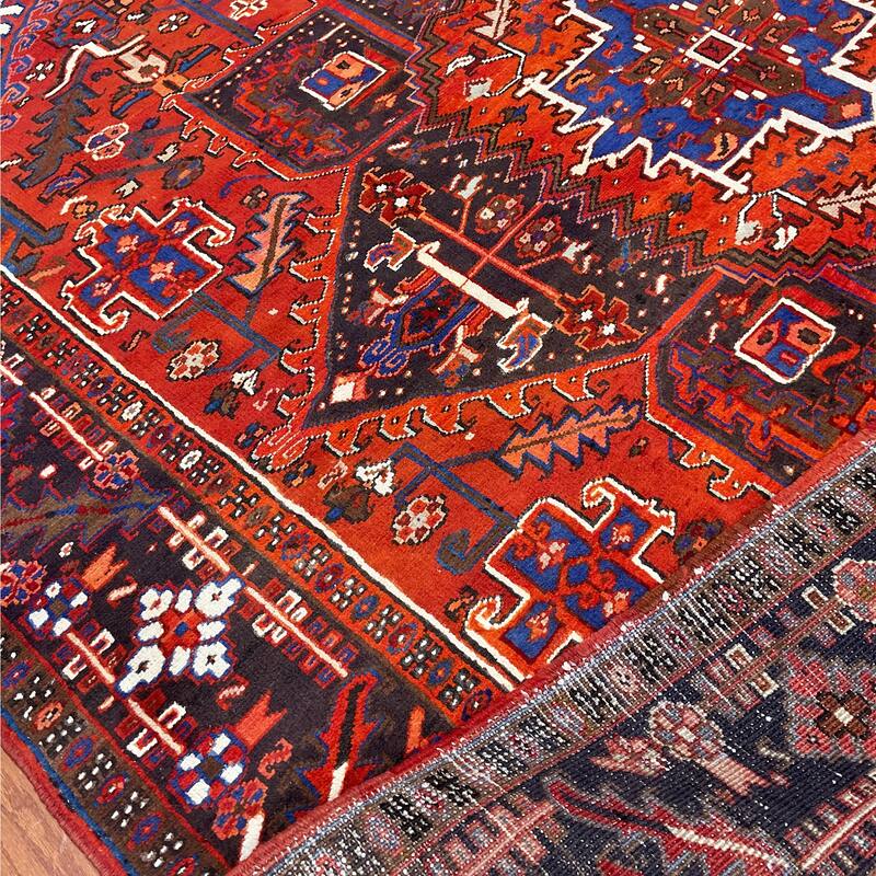 HERAT ORIENTAL Handmade Fine Heriz Wool Rug - 7'7" x 10'8"