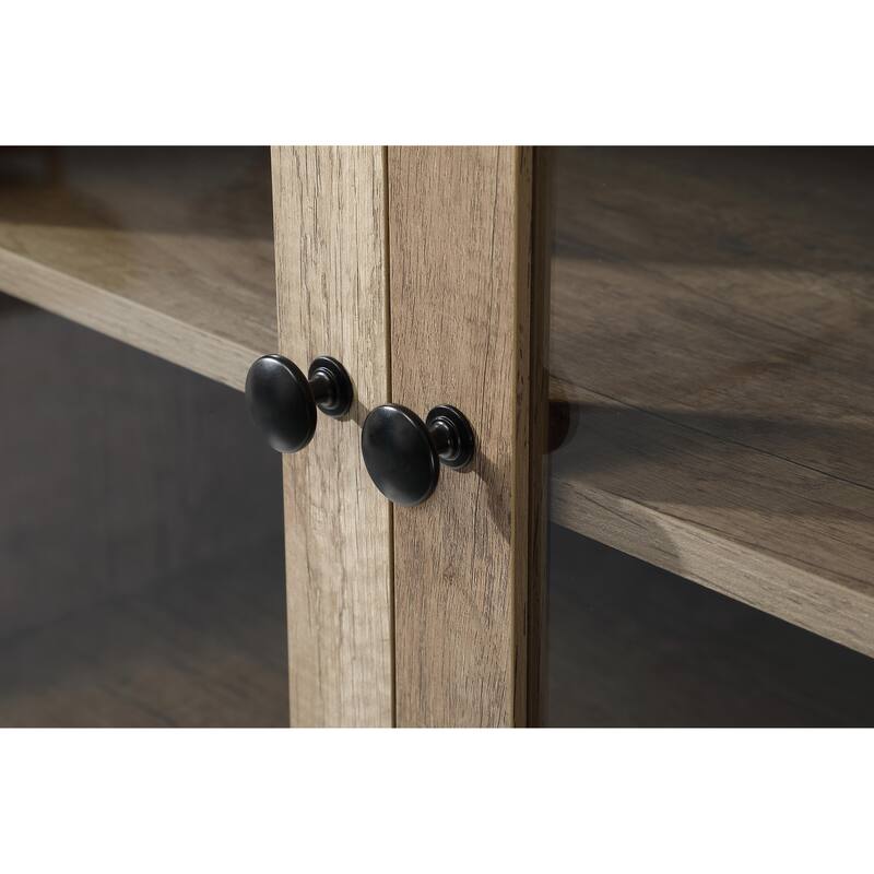 Fresco 16-28 Inch Bath Storage Glass Cabinet