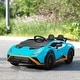 preview thumbnail 28 of 30, Battery Powered Lamborghini Ride On Car for Kids with 2 Driving Modes and Music Blue