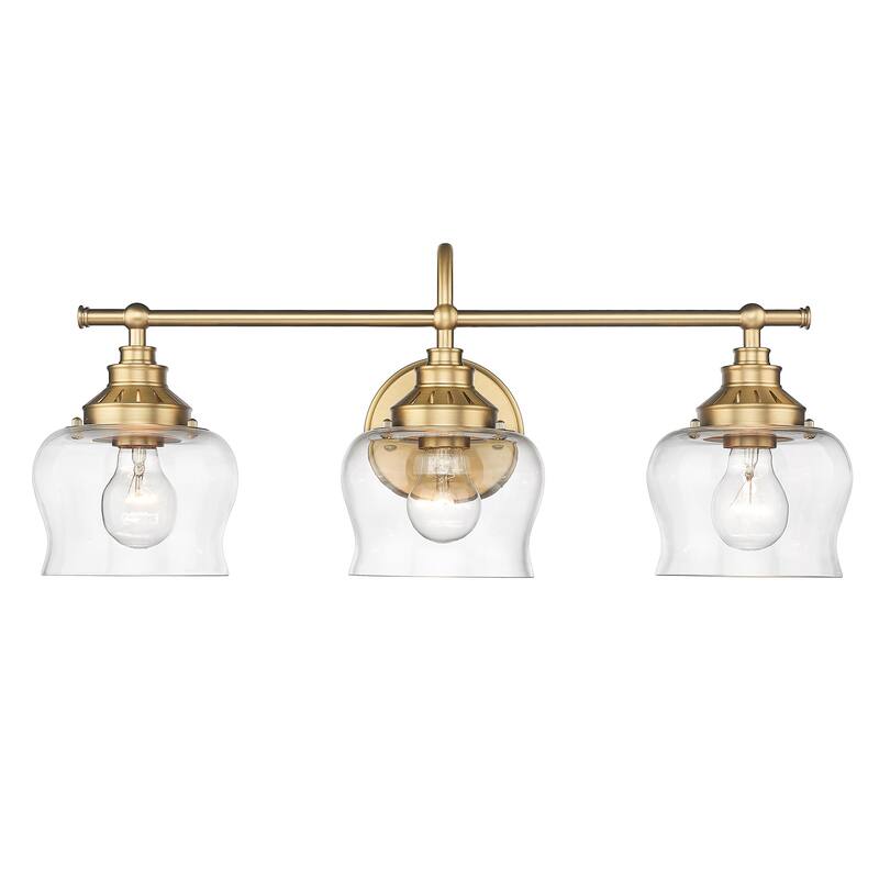 Daphne 3-Light Vanity Light - Brushed Champagne Bronze with Clear Glass