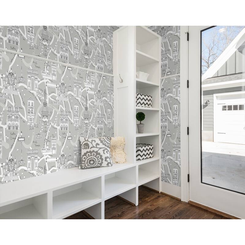NextWall Paris Scene Peel and Stick Wallpaper