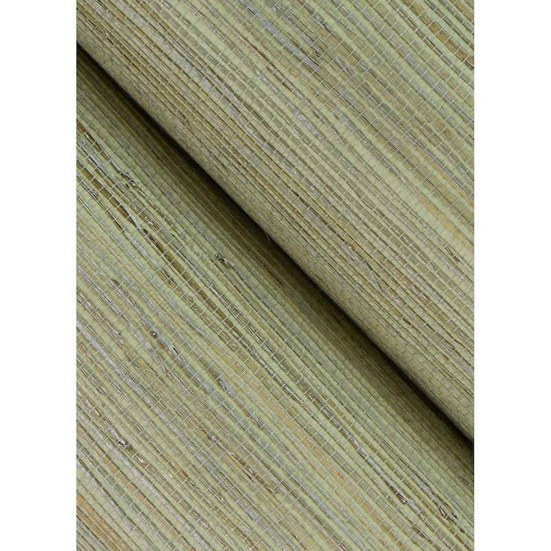 A-Street Prints Shandong Sea Green Green Grasscloth Wallpaper