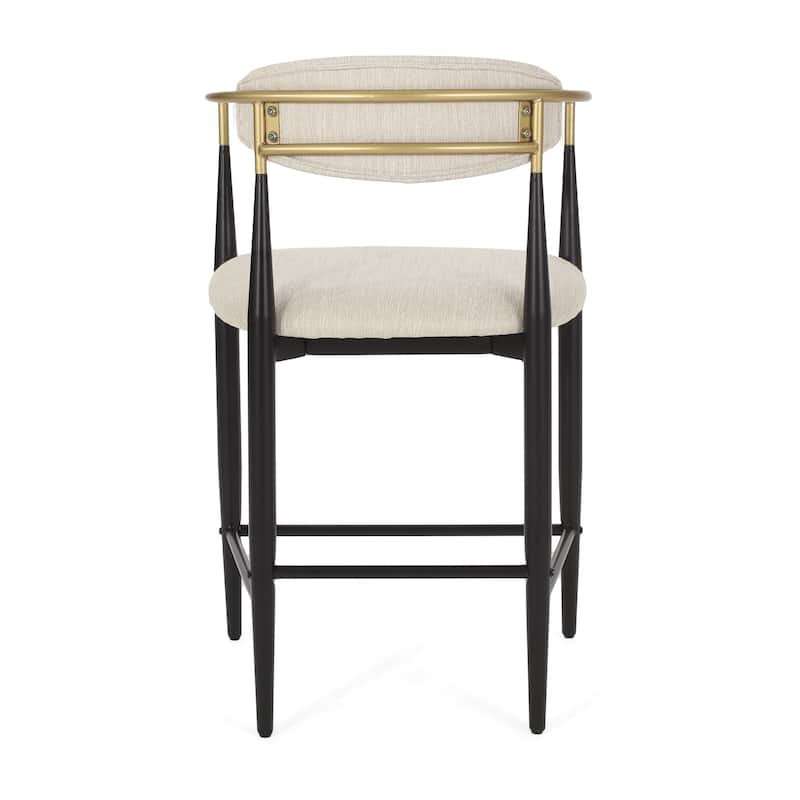 Christopher Knight Home Elmore Fabric and Iron 25-Inch Tall Counter Stools (Set of 2)