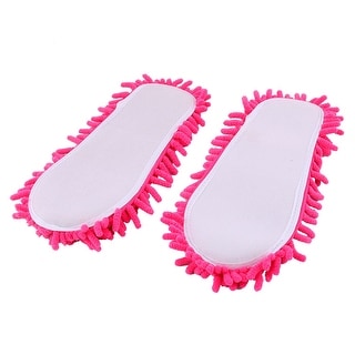 Liitrton Microfiber Mop Slippers - Washable Chenille Dust Cleaning Slippers For Home (Brown)