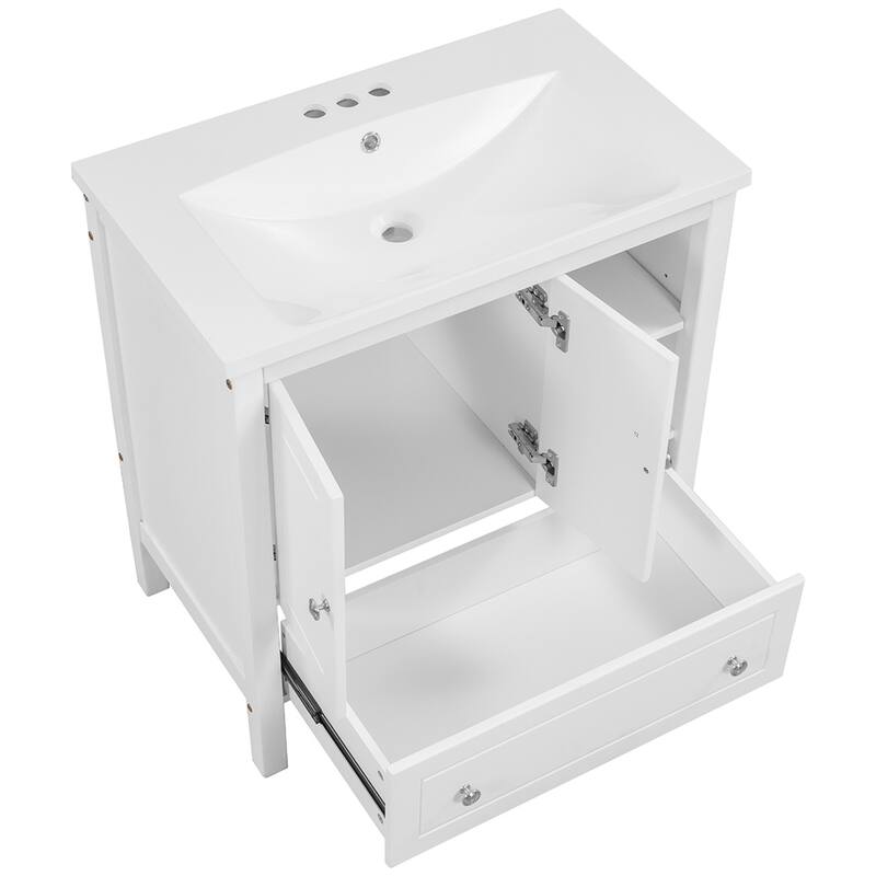 30" Bathroom Vanity with Sink Storage Cabinet and Drawers
