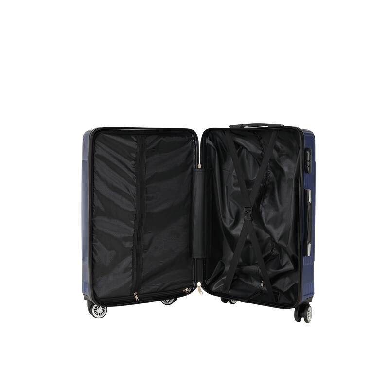 Luggage Sets 3 Piece, Modern ABS Carry On Hardshell Lightweight Durable Suitcase with TSA Lock and Spinner 8 Wheels & Bag