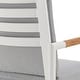 preview thumbnail 8 of 9, Crown Outdoor Patio Swivel Bar Stool in Black Aluminum with Wood Accent and Dark Gray Cushions - 30" Bar Height