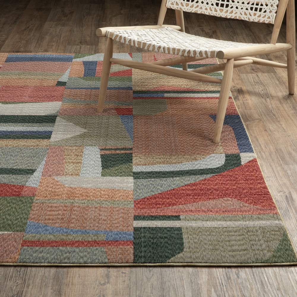 Tobias Modern Color Block Multi-colored Area Rug