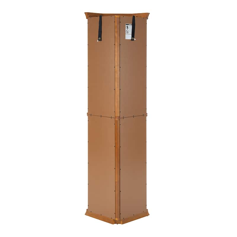 Corner Curio Cabinet with Lights, Adjustable Tempered Glass Shelves