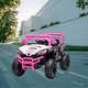preview thumbnail 15 of 27, 12V Electric Ride-On Car with Remote Control, Swing Function, Rechargeable Battery, and Multi-Function Console for Kids Pink