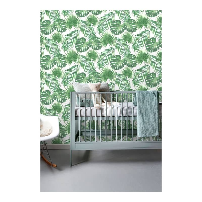 ESTA Home Patti Light Green Leaves Wallpaper - 20.5 x 396 x 0.025