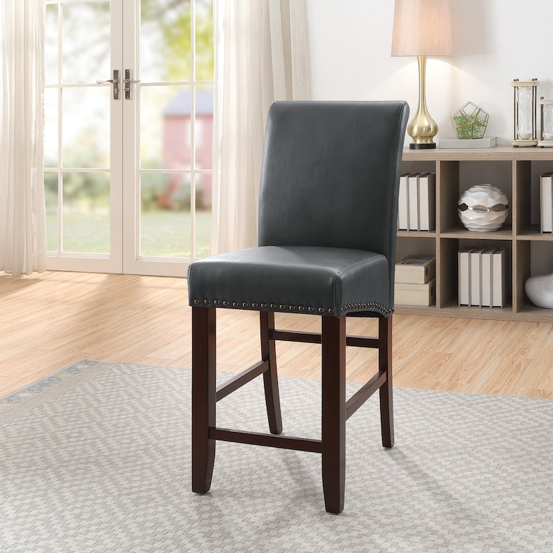 24" Parsons Barstool with Nailheads