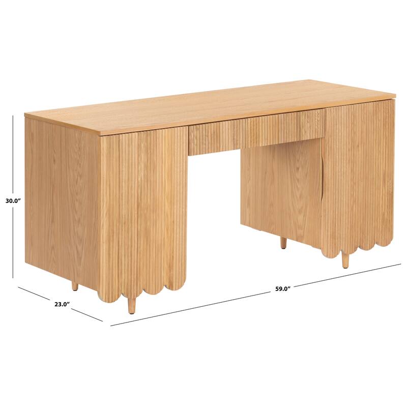 SAFAVIEH Couture Kristy Fluted Wood Desk