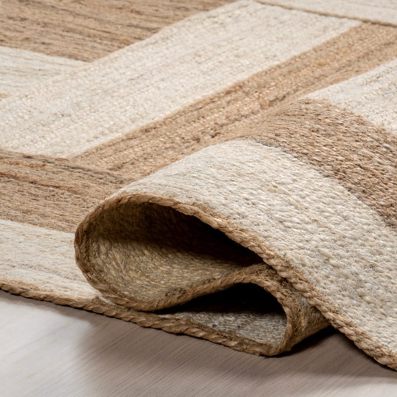 Nuloom Florentina Geometric Links Jute Area Rug