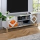 preview thumbnail 2 of 20, Mirrored Doors TV Stand for 65 inch TV