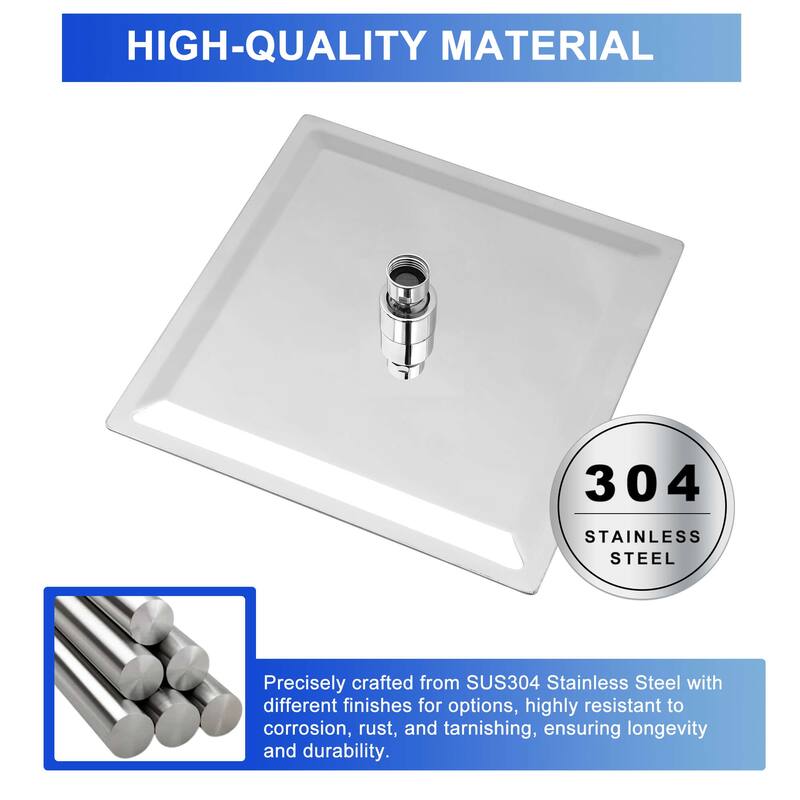 Lordear 16-inch Square Rain Shower Head