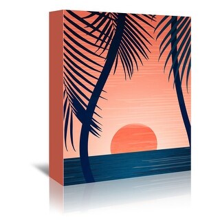 Americanflat - 8" x 10" Peace And Palms by Modern Tropical Wrapped ...