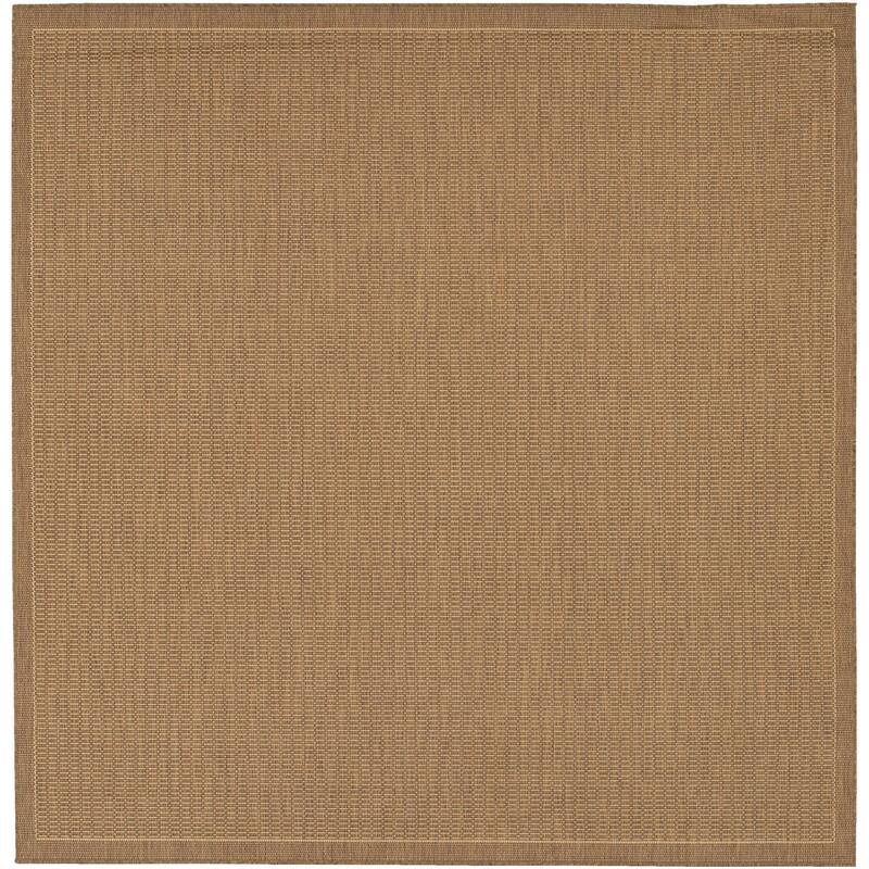 Dream Decor Rugs Pergola Deco Indoor Outdoor Area Rug - 8'6" Square - Brown/Natural