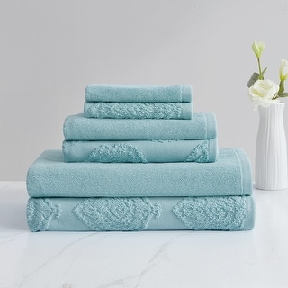 VCNY Home Carter Damask Cotton Dobby Bath Towel Collection N A Bed VCNY Home Carter Damask Cotton Dobby Bath Towel Collection N A Bed
