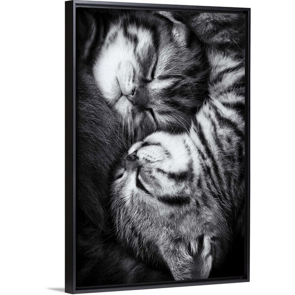 "Yin And Yang" Black Float Frame Canvas Art