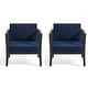 preview thumbnail 26 of 195, Outdoor Teak Solid Wood Patio Furniture Set Loveseat Armchair Table Collection