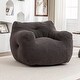 preview thumbnail 45 of 68, Bean Bag Sofa Chair with Armrests Stuffed High-Density Foam Dark Gray