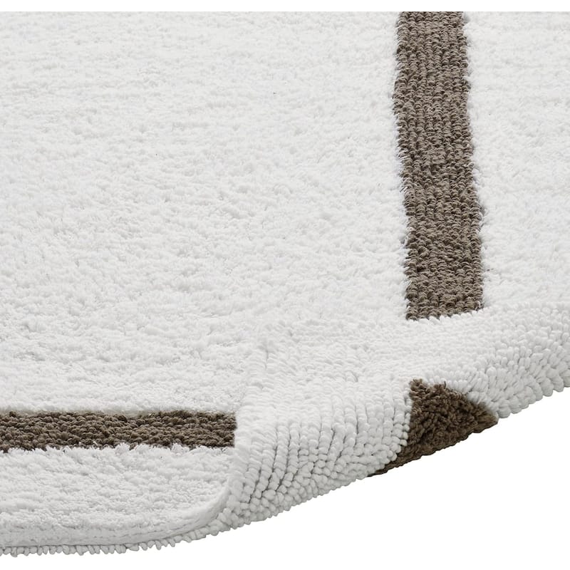 Better Trends Hotel Collection in Race Track 100% Cotton Super Absorbent Reversible Double Sided Machine Washable Bath Mat Rug