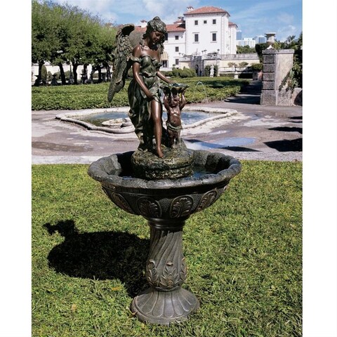 Design Toscano Heavenly Moments Angel Sculptural Fountain