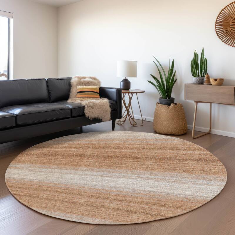 Premium Washable Super Soft Farmhouse Ombre Mayfield Rug - Copper - 8' x 8'