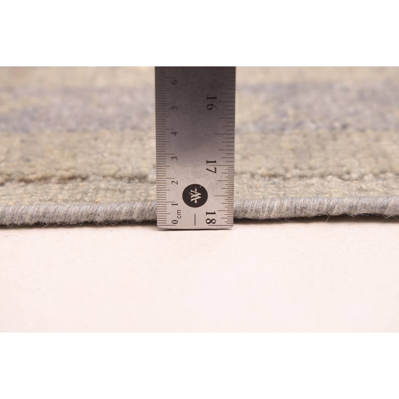 ECARPETGALLERY Hand-knotted Modern Oushak Grey, Light Denim Blue Wool Rug - 8'0 x 10'1