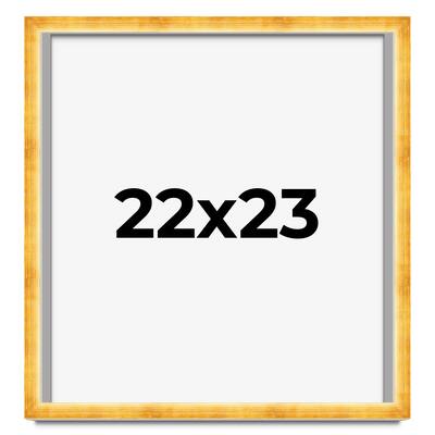 22x23 Shadow Box Frame Gold | 1.625 Inches Deep Real Wood Traditional
