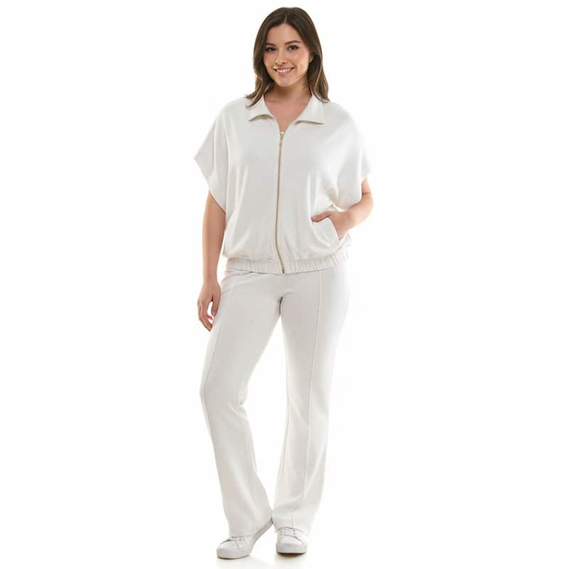 Nanette Lepore Short Sleeve Zippered Dolman Sweater