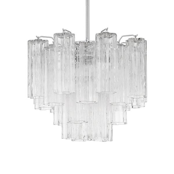 slide 2 of 11, Crystorama Lighting Group ADD-300-CL Addis 4 Light 18" Wide Waterfall Polished Chrome