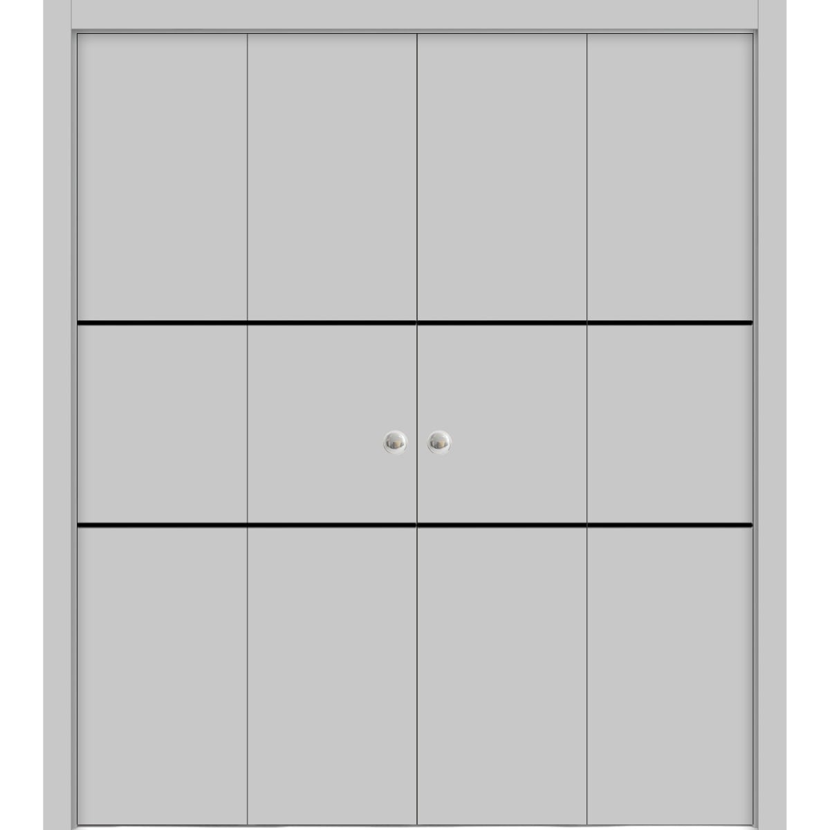 SartoDoors Planum 0014 | Closet Door Bi-fold Door | Solid Wood | Hardware Set | 18x80, Custom Bedroom Door Bathroom Door
