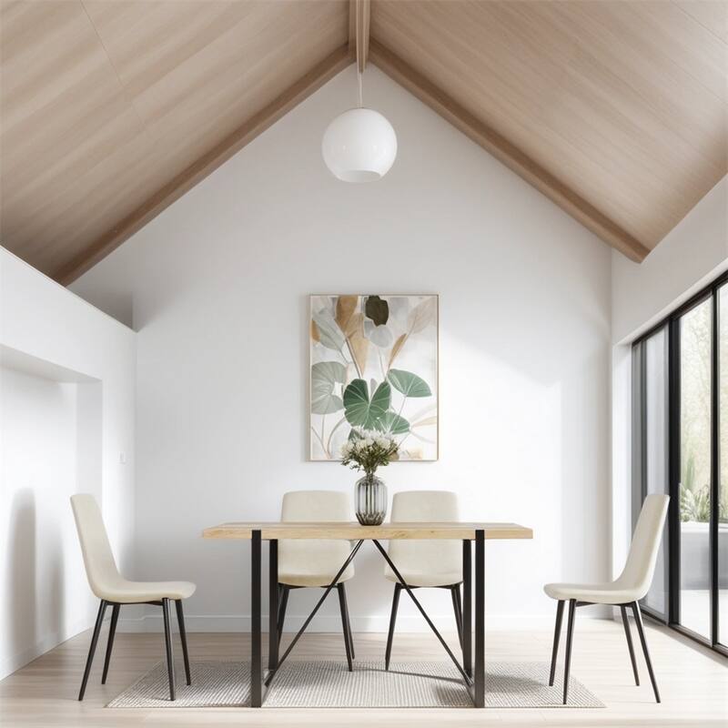 Modern Dining Room Chairs with Metal Legs(Set of 4) - N/A