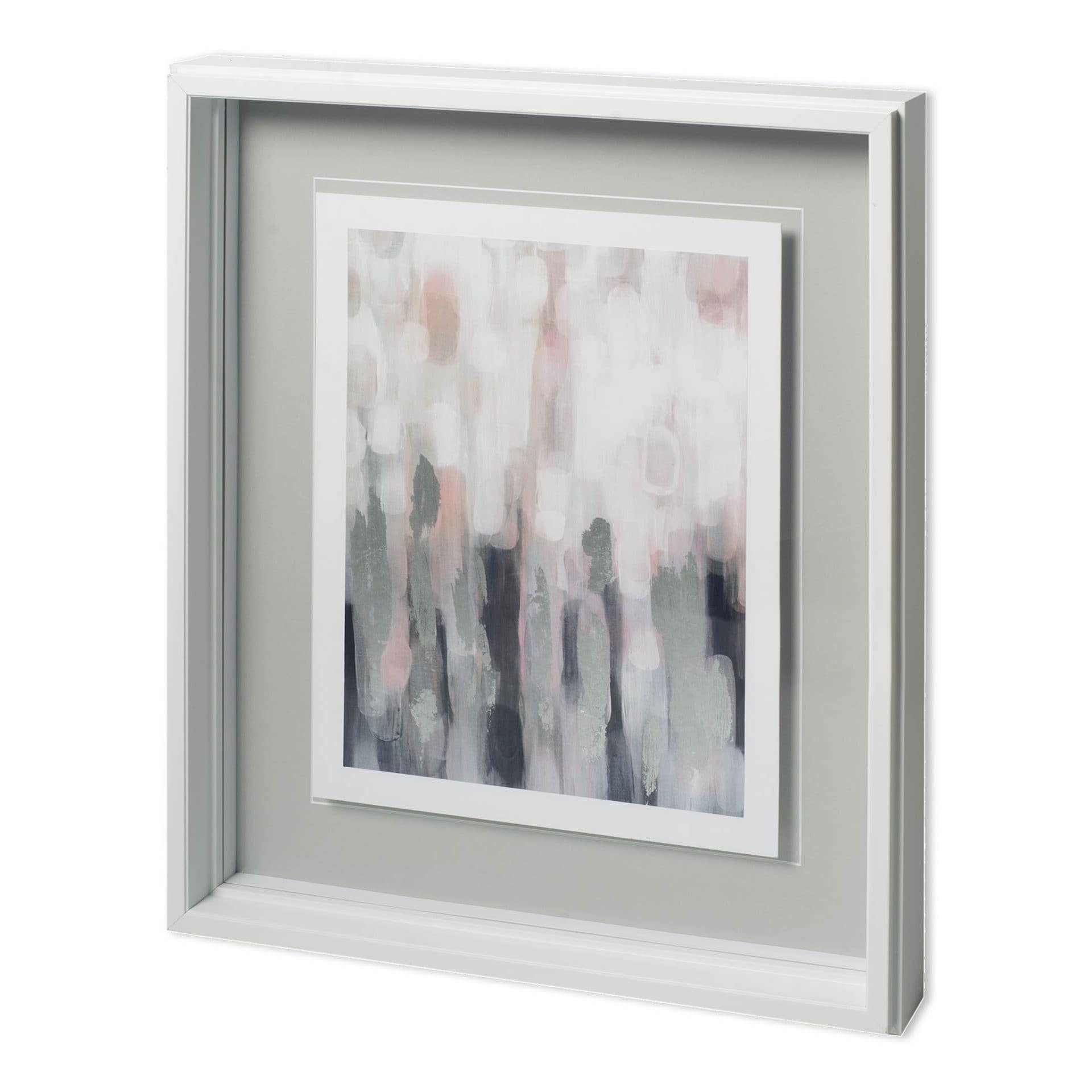 Mercana Blushing I by Karen Lorena Parker a Hand Embellished Textured Framed Art Print Matted under Glass
