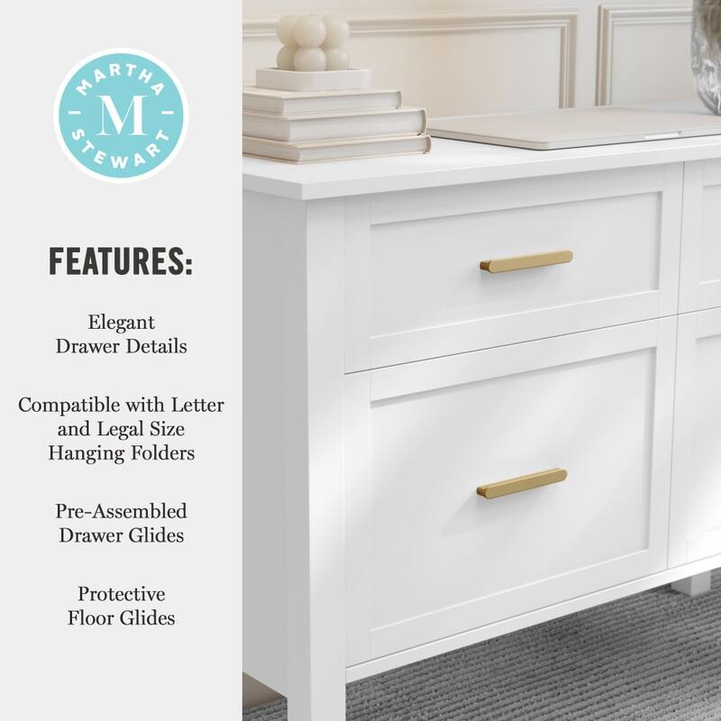 Martha Stewart Shaker Style Home Office Lateral File Cabinet