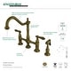 preview thumbnail 11 of 39, Heritage Bridge Kitchen Faucet with Brass Sprayer