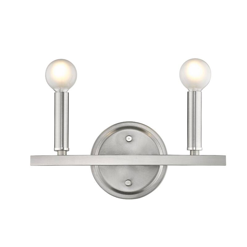 Steel Wall Sconce 2 Light LED Reversible Mount Fixture - 4” x 12” x 6.63” (D x W x H)